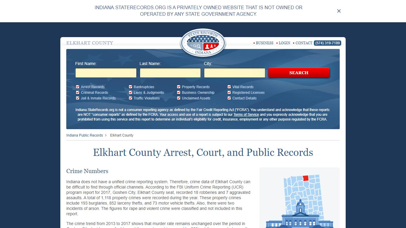 Elkhart County Arrest, Court, and Public Records